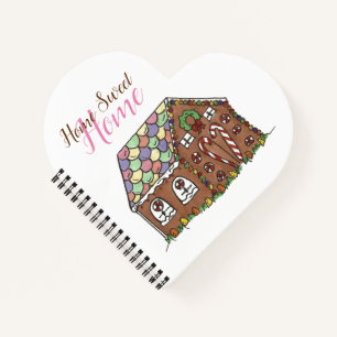 Gingerbread House Home Sweet Home Christmas Xmas Notebook