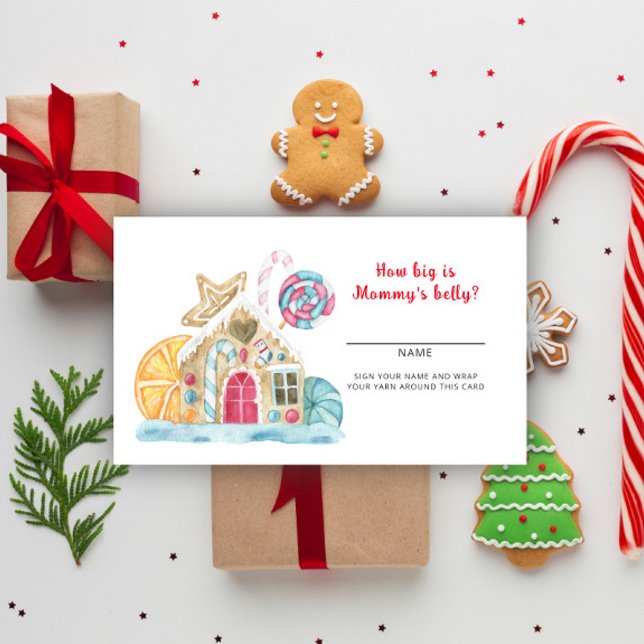 Gingerbread house - how big is mummy's belly enclosure card (Creator Uploaded)