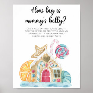 Gingerbread house - how big is mummy's belly game  poster