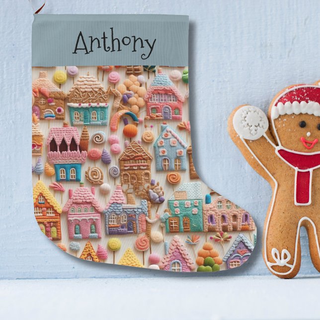 Gingerbread House Large Christmas Stocking (Creator Uploaded)
