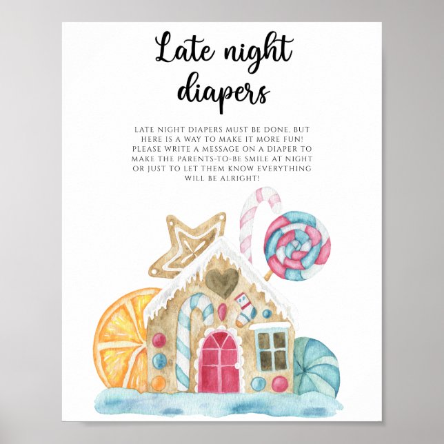 Gingerbread house - Late night diapers game  Poster (Front)