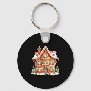 Gingerbread House Long Sleeve Key Ring