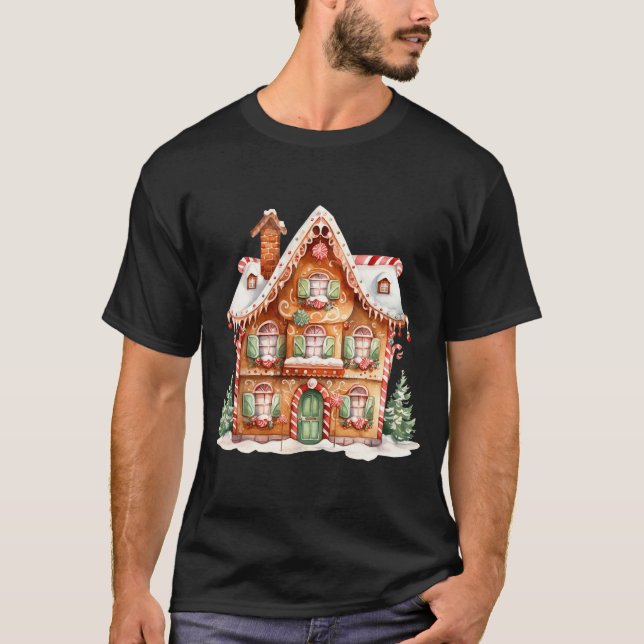 Gingerbread House Long Sleeve  T-Shirt (Front)