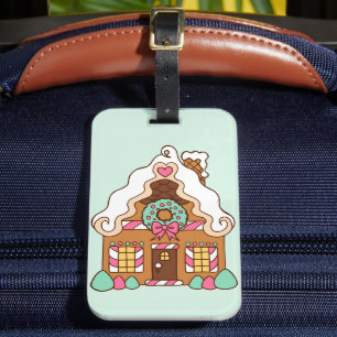 Gingerbread House Luggage Tag