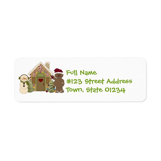 Gingerbread House Mailing Labels (Front)