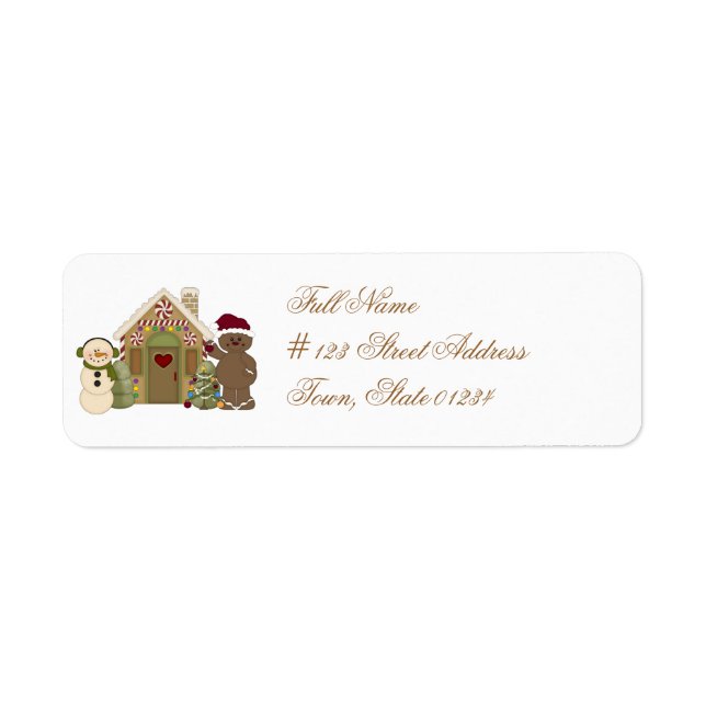 Gingerbread House Mailing Labels (Front)