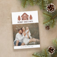 Gingerbread House Merry Christmas Photo