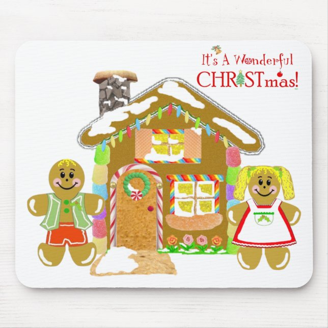 Gingerbread House Mousepad (Front)