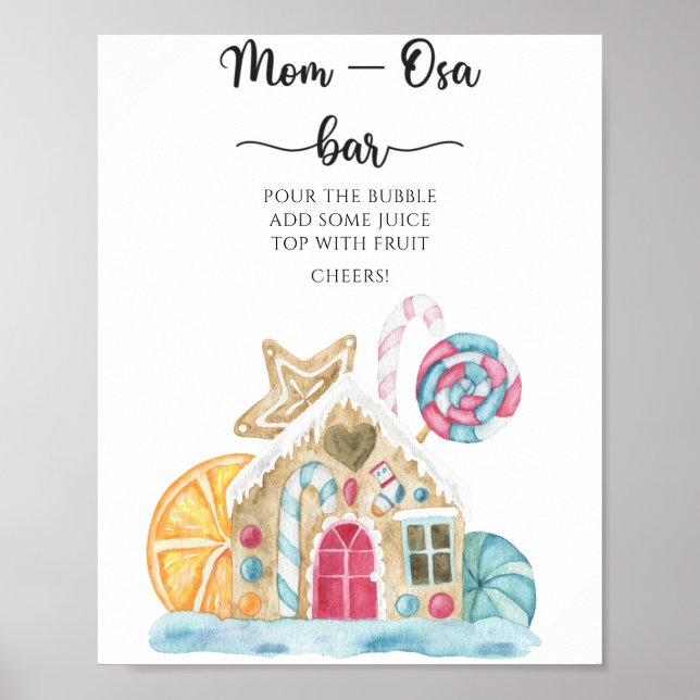 Gingerbread house - Mum-osa bar  Poster (Front)