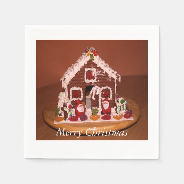 Gingerbread House Napkin (Front)