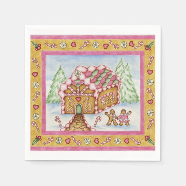 Gingerbread House Napkins (Front)