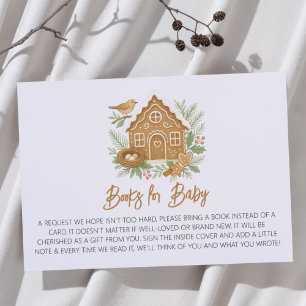 Gingerbread House Nesting Party Books for Baby Enclosure Card