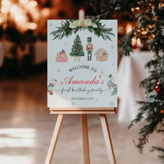 Gingerbread House Nutcracker Birthday Welcome Sign (Creator Uploaded)