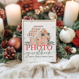 Gingerbread House Nutcracker Guest Book Table Sign