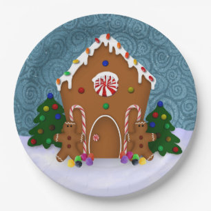 Gingerbread House Paper Plate