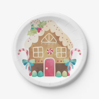 Gingerbread House Paper Plates