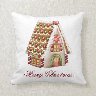Gingerbread House Personalise Cushion
