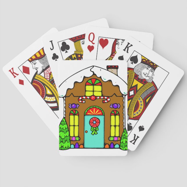 Gingerbread House Playing Cards (Back)