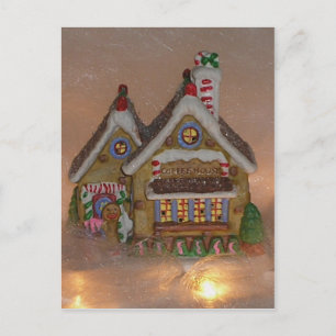 Gingerbread House Porcelain Postcard