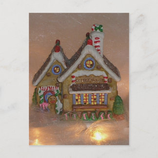 Gingerbread House Porcelain Postcard