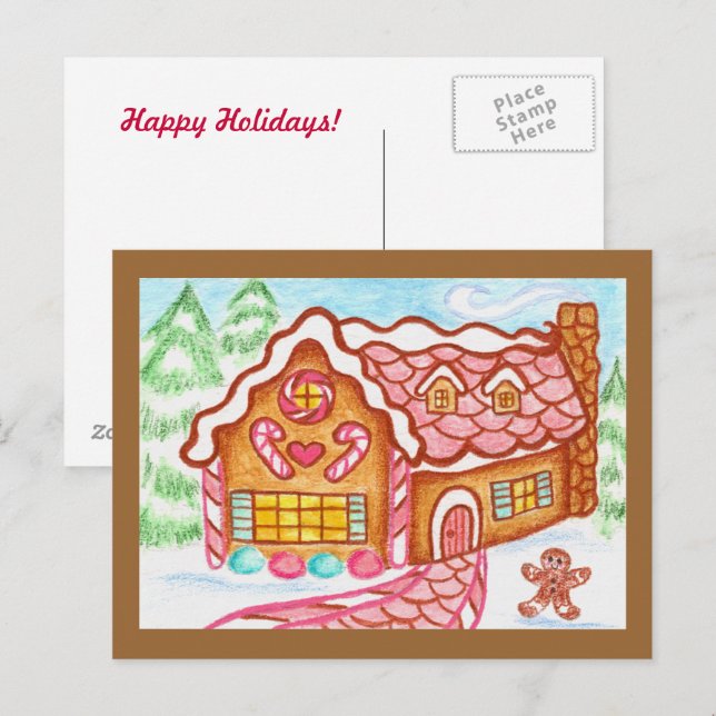 Gingerbread House Postcard (Front/Back)