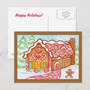 Gingerbread House Postcard
