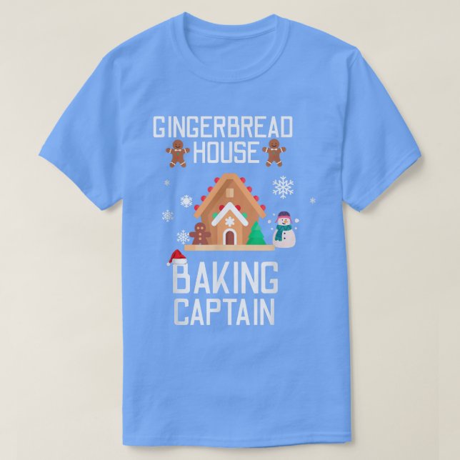 Gingerbread House Project Manager Baking Christmas T-Shirt (Design Front)