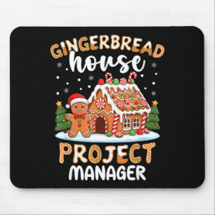 Gingerbread House Project Manager Christmas Cookie Mouse Mat
