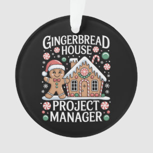 Gingerbread House Project Manager Cookie Baking Ornament