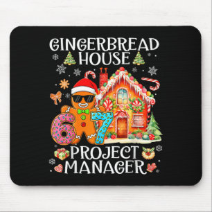 Gingerbread House Project Manager Decorating Bakin Mouse Mat