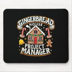 Gingerbread House Project Manager Xmas Decorating  Mouse Mat
