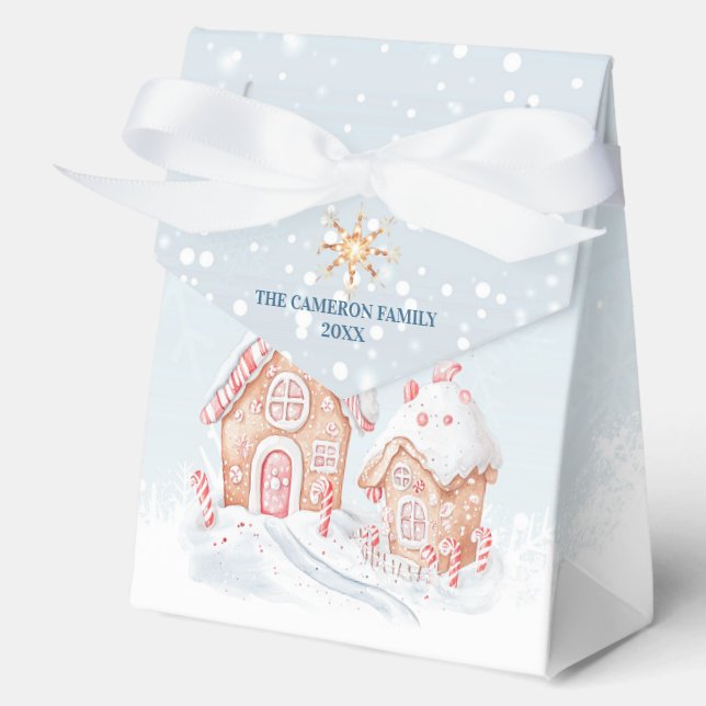 Gingerbread House Santa Elf's Christmas Favour Box (Front)