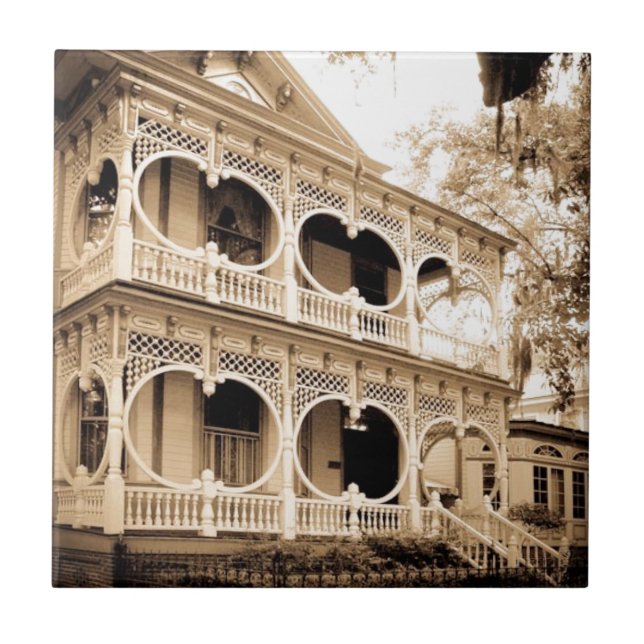Gingerbread House - Savannah, GA Tile (Front)