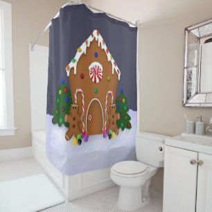 Gingerbread House Shower Curtain