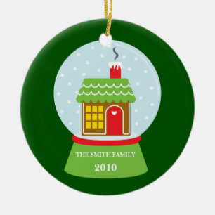 Gingerbread House Snowglobe Ornament