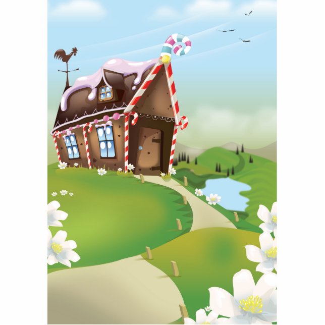 Gingerbread house standing photo sculpture (Front)