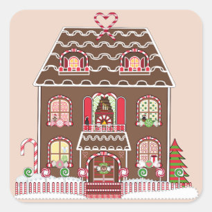 gingerbread house stickers