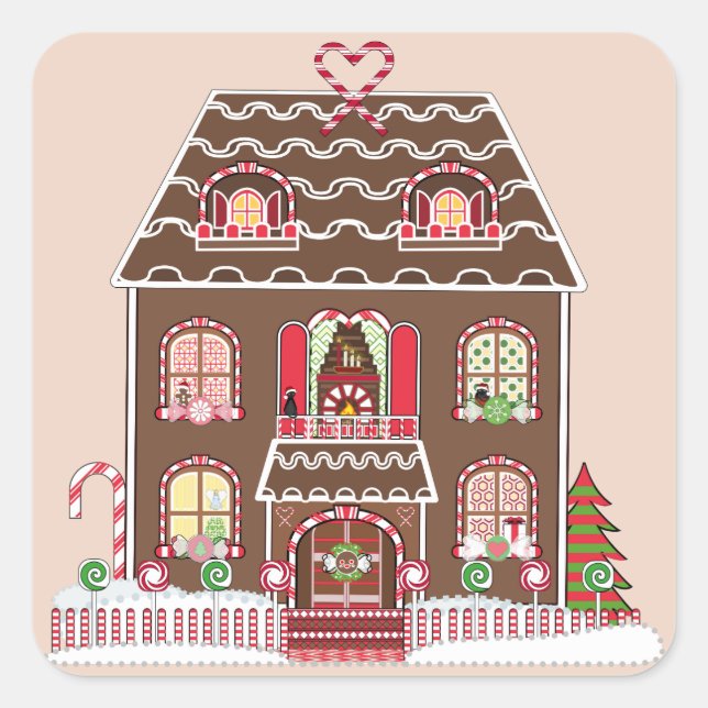 gingerbread house stickers (Front)