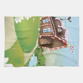 Gingerbread house tea towel