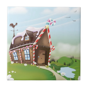 Gingerbread house tile