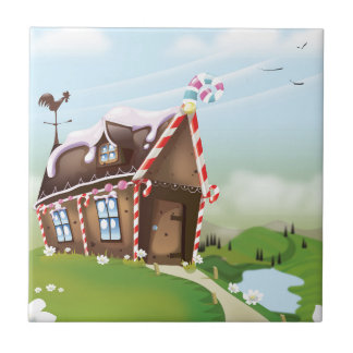 Gingerbread house tile