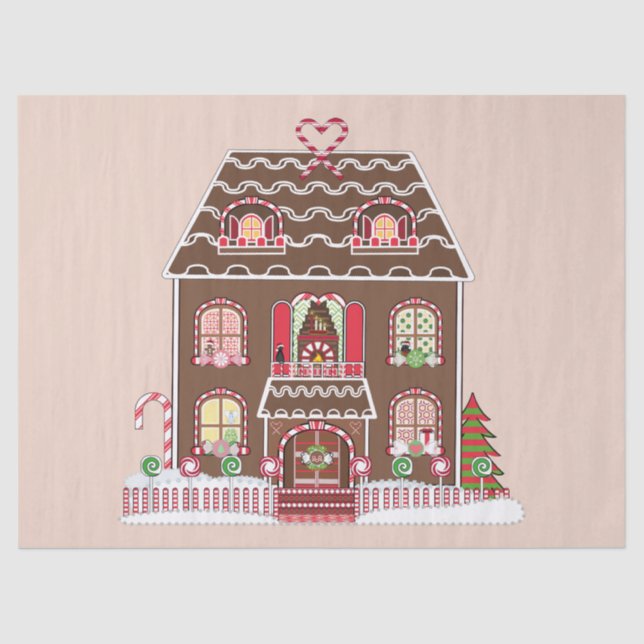 gingerbread house tissue paper (Front)