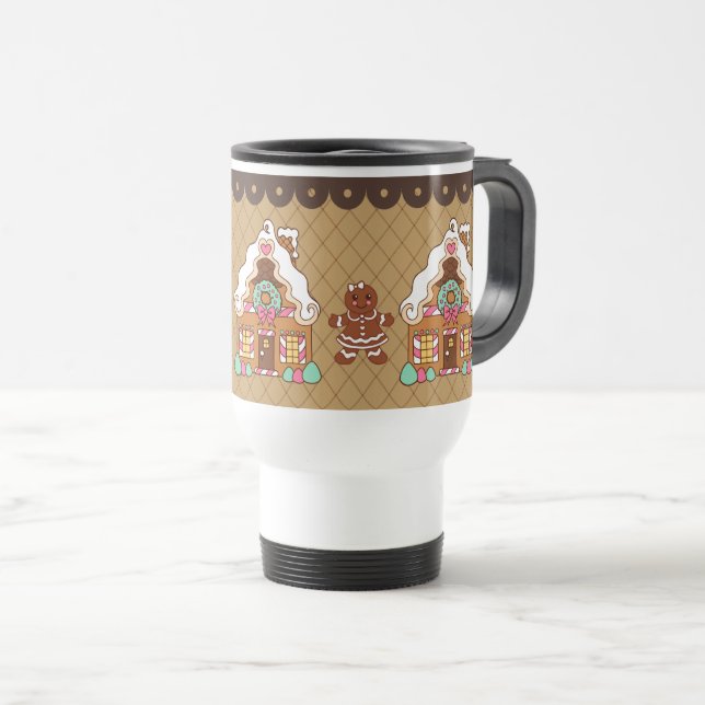 Gingerbread House Travel Mug (Front Right)