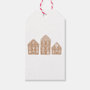 Gingerbread House Village Illustration Gift Tags