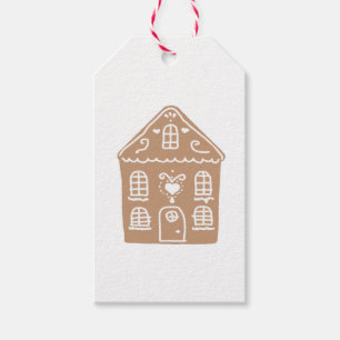 Gingerbread House Village Illustration Gift Tags