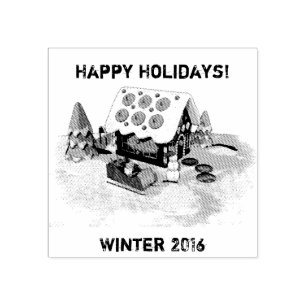 Gingerbread house Winter Holidays Stamper Rubber Stamp