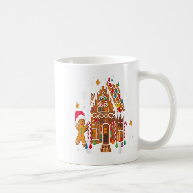 Gingerbread Houses And Snowflakes Sweet Christmas  Coffee Mug (Right)