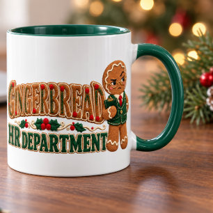 Gingerbread HR Department Christmas Mug