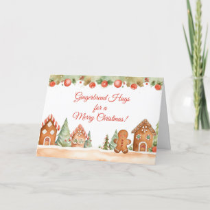 Gingerbread Hugs Christmas Card