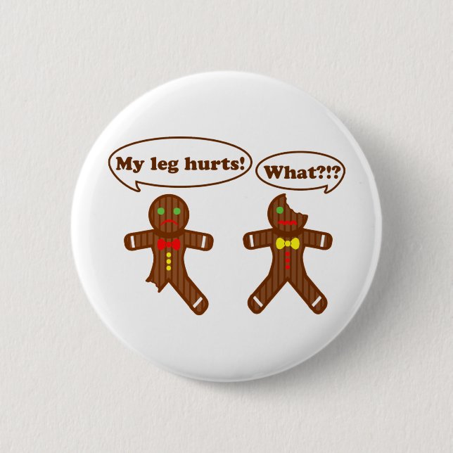 Gingerbread Humour 6 Cm Round Badge (Front)